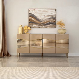 Hanah Home Consola en Bronce y Oro